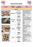 World Cuisine Range - August 2025